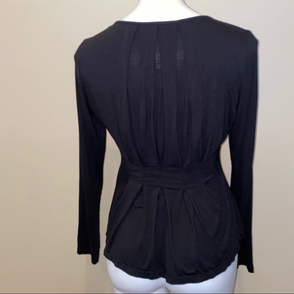 Max Studio black pleated peplum front an… - Picture 4 of 6